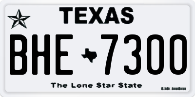TX license plate BHE7300