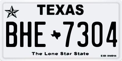 TX license plate BHE7304