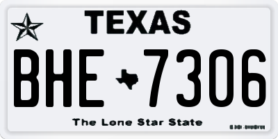 TX license plate BHE7306