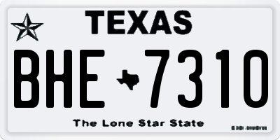 TX license plate BHE7310