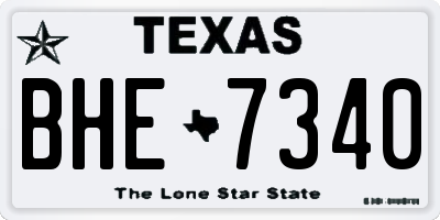 TX license plate BHE7340