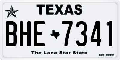 TX license plate BHE7341