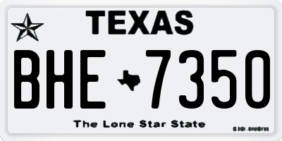 TX license plate BHE7350