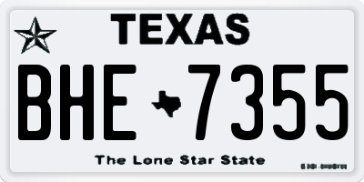 TX license plate BHE7355