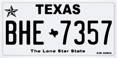 TX license plate BHE7357