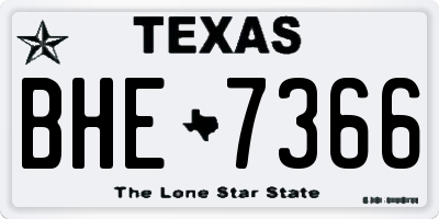 TX license plate BHE7366