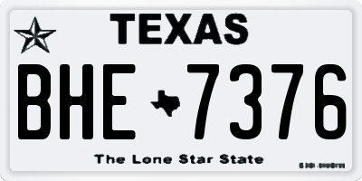 TX license plate BHE7376