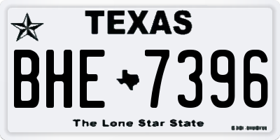 TX license plate BHE7396