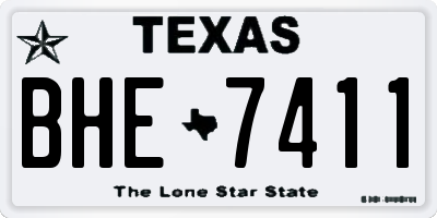 TX license plate BHE7411