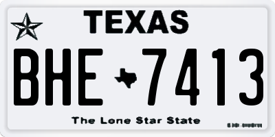 TX license plate BHE7413