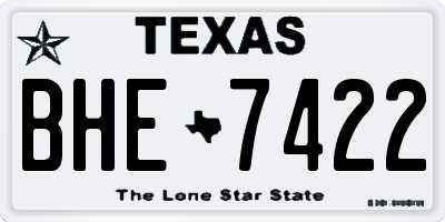 TX license plate BHE7422