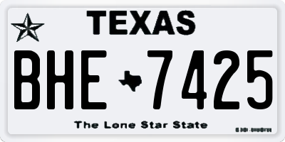 TX license plate BHE7425