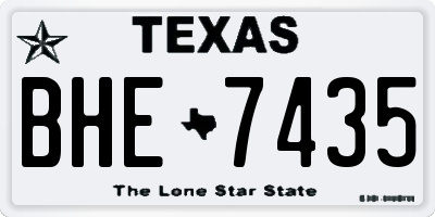 TX license plate BHE7435
