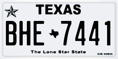 TX license plate BHE7441