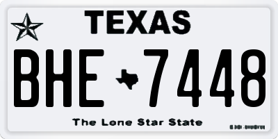 TX license plate BHE7448