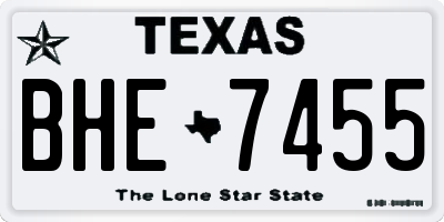 TX license plate BHE7455