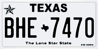 TX license plate BHE7470