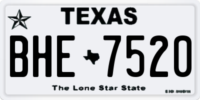TX license plate BHE7520