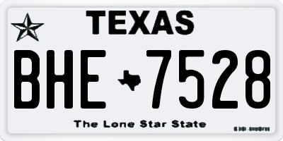 TX license plate BHE7528