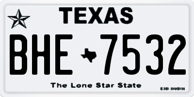 TX license plate BHE7532