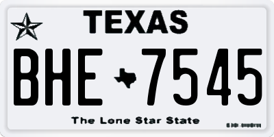 TX license plate BHE7545