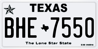 TX license plate BHE7550