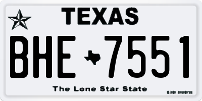 TX license plate BHE7551