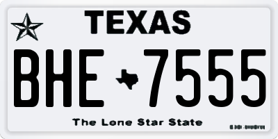 TX license plate BHE7555