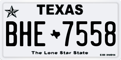 TX license plate BHE7558