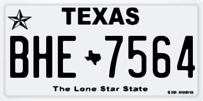 TX license plate BHE7564