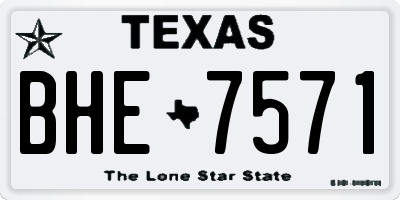 TX license plate BHE7571