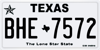 TX license plate BHE7572
