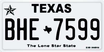 TX license plate BHE7599