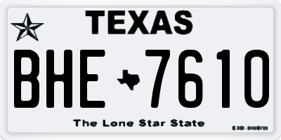 TX license plate BHE7610