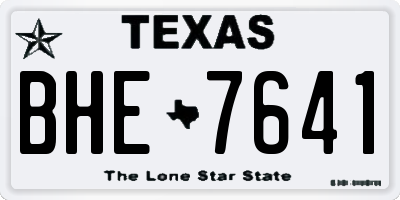 TX license plate BHE7641