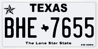 TX license plate BHE7655