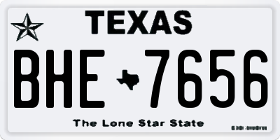 TX license plate BHE7656