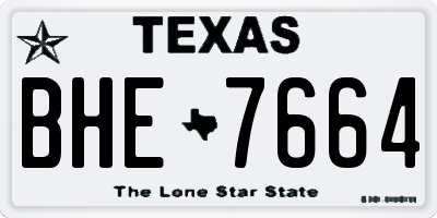 TX license plate BHE7664