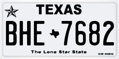TX license plate BHE7682