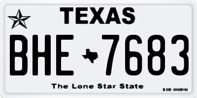 TX license plate BHE7683