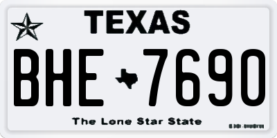 TX license plate BHE7690
