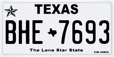 TX license plate BHE7693