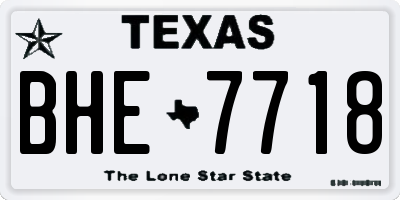 TX license plate BHE7718
