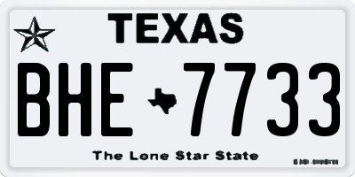 TX license plate BHE7733
