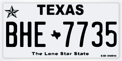 TX license plate BHE7735