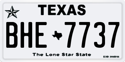 TX license plate BHE7737