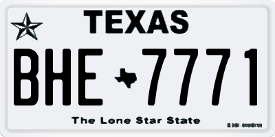 TX license plate BHE7771