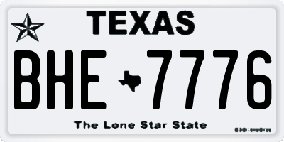 TX license plate BHE7776