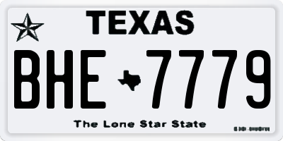 TX license plate BHE7779