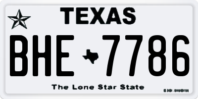 TX license plate BHE7786